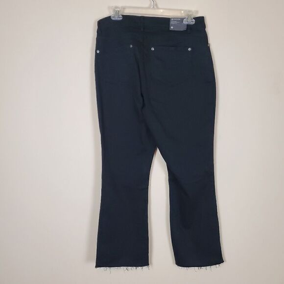 J. Jill Denim Black Kick Flare Ankle Cut Off Jeans Size q0 - Picture 4 of 8